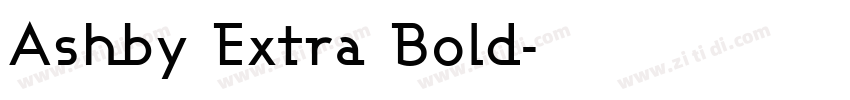 Ashby Extra Bold字体转换